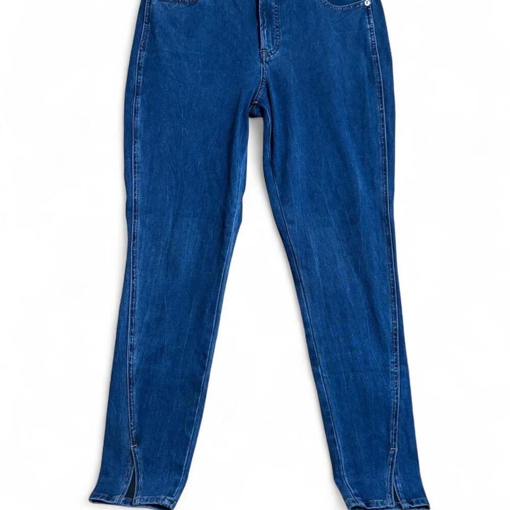 Express High Rise Split Hem Ankle Jeans - Picture 2 of 7
